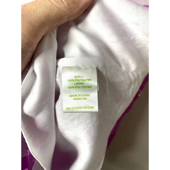 Lilly Pulitzer Danna Dress Purple White Striped Ruffle Straps Swiss Dot - Picture 7 of 8